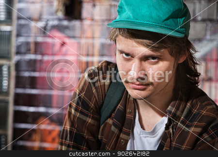 To use this stock image in your creative project, please select the size you need over to the right and click the "Add to Cart" button.
Your downloaded image will come with the Cutcaster watermark removed so don’t worry about the watermark you see on this page. Suspicious Male with Hat stock photo, Suspicious unemployed European male with hat by Scott Griessel
