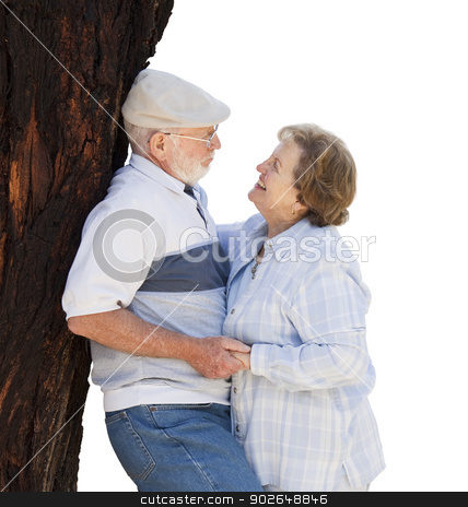 To use this stock image in your creative project, please select the size you need over to the right and click the "Add to Cart" button.
Your downloaded image will come with the Cutcaster watermark removed so don’t worry about the watermark you see on this page. Happy Senior Couple Leaning Against Tree on White stock photo, Affectionate Loving Senior Couple Leaning Against Tree Isolated on White. by Andy Dean