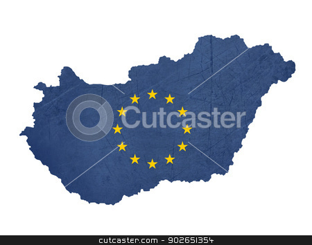To use this stock image in your creative project, please select the size you need over to the right and click the "Add to Cart" button.
Your downloaded image will come with the Cutcaster watermark removed so don’t worry about the watermark you see on this page. European flag map of Hungary stock photo, European flag map of Hungary isolated on white background. by Martin Crowdy