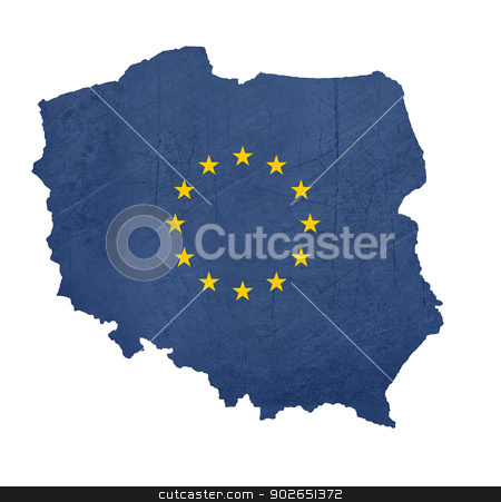 To use this stock image in your creative project, please select the size you need over to the right and click the "Add to Cart" button.
Your downloaded image will come with the Cutcaster watermark removed so don’t worry about the watermark you see on this page. European flag map of Poland stock photo, European flag map of Poland isolated on white background. by Martin Crowdy