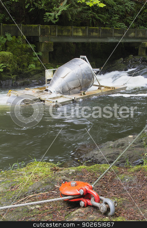 To use this stock image in your creative project, please select the size you need over to the right and click the "Add to Cart" button.
Your downloaded image will come with the Cutcaster watermark removed so don’t worry about the watermark you see on this page. Rotary Screw Trap for Fish stock photo, Rotary Screw Trap Device Used by United States Washington Fish and Wildlife Department Along River to Catch and Release Downstream Outmigrants Fishes for Research at Cedar Creek by Jit Lim