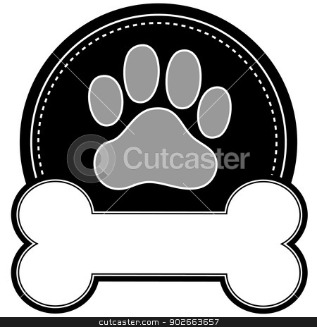 To use this stock image in your creative project, please select the size you need over to the right and click the "Add to Cart" button.
Your downloaded image will come with the Cutcaster watermark removed so don’t worry about the watermark you see on this page. Dog Bone and Paw stock vector clipart, A dog pawprint and dog bone with room for text in a circular design by Maria Bell