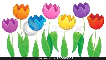 To use this stock image in your creative project, please select the size you need over to the right and click the "Add to Cart" button.
Your downloaded image will come with the Cutcaster watermark removed so don’t worry about the watermark you see on this page. Image with tulip flower theme 3 stock vector clipart, Image with tulip flower theme 3 - eps10 vector illustration. by Klara Viskova