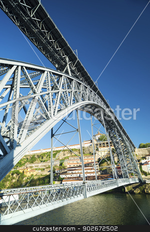 To use this stock image in your creative project, please select the size you need over to the right and click the "Add to Cart" button.
Your downloaded image will come with the Cutcaster watermark removed so don’t worry about the watermark you see on this page. dom luis bridge porto portugal stock photo, dom luis bridge in porto portugal by travelphotography