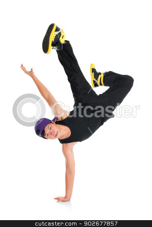 To use this stock image in your creative project, please select the size you need over to the right and click the "Add to Cart" button.
Your downloaded image will come with the Cutcaster watermark removed so don’t worry about the watermark you see on this page. Asian hip hop dancer stock photo, Full body cool looking Asian teen hip hop dancer isolated on white background. Asian youth culture. by szefei