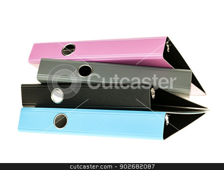 To use this stock image in your creative project, please select the size you need over to the right and click the "Add to Cart" button.
Your downloaded image will come with the Cutcaster watermark removed so don’t worry about the watermark you see on this page. Binders isolated on white stock photo, Stack of colorful binders isolated on white background by Elena Elisseeva