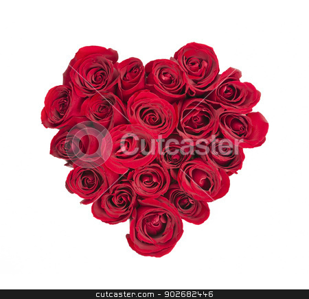 To use this stock image in your creative project, please select the size you need over to the right and click the "Add to Cart" button.
Your downloaded image will come with the Cutcaster watermark removed so don’t worry about the watermark you see on this page. Rose heart stock photo, Heart made of fresh red roses on white background by Elena Elisseeva