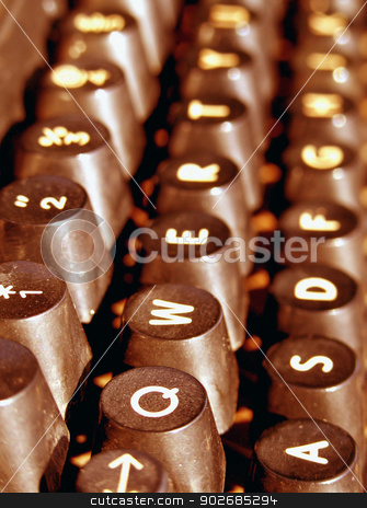 To use this stock image in your creative project, please select the size you need over to the right and click the "Add to Cart" button.
Your downloaded image will come with the Cutcaster watermark removed so don’t worry about the watermark you see on this page. old typewriter stock photo, Close up of old typewriter by Janaka Dharmasena