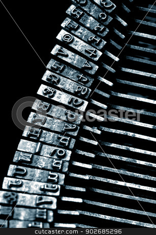 To use this stock image in your creative project, please select the size you need over to the right and click the "Add to Cart" button.
Your downloaded image will come with the Cutcaster watermark removed so don’t worry about the watermark you see on this page. old typewriter stock photo, Close up of old typewriter by Janaka Dharmasena