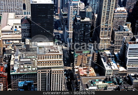 To use this stock image in your creative project, please select the size you need over to the right and click the "Add to Cart" button.
Your downloaded image will come with the Cutcaster watermark removed so don’t worry about the watermark you see on this page. New York City Aerial stock photo, Aeriel shot of New York City overlooking Manhattan by Anthony Dezenzio
