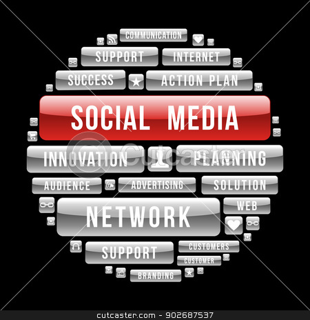 To use this stock image in your creative project, please select the size you need over to the right and click the "Add to Cart" button.
Your downloaded image will come with the Cutcaster watermark removed so don’t worry about the watermark you see on this page. Internet social media concept circle stock vector clipart, Social media circle with glossy web buttons. Vector illustration layered for easy manipulation and custom coloring. by Cienpies Design