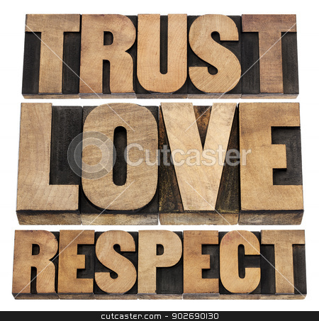To use this stock image in your creative project, please select the size you need over to the right and click the "Add to Cart" button.
Your downloaded image will come with the Cutcaster watermark removed so don’t worry about the watermark you see on this page. trust, love and respect stock photo, trust, love and respect word abstract - isolated text in vintage letterpress wood type by Marek Uliasz