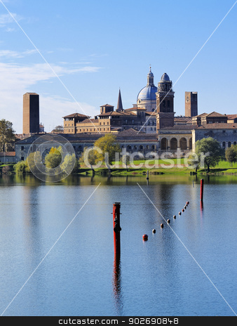 To use this stock image in your creative project, please select the size you need over to the right and click the "Add to Cart" button.
Your downloaded image will come with the Cutcaster watermark removed so don’t worry about the watermark you see on this page. Mantua in Italy stock photo, Cityscape with a view of the lake in Mantua, Lombardy, Italy by Karol Kozlowski