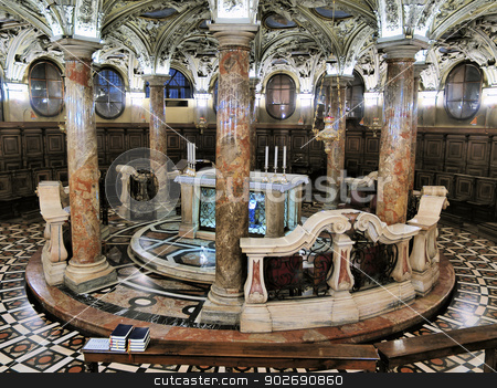 To use this stock image in your creative project, please select the size you need over to the right and click the "Add to Cart" button.
Your downloaded image will come with the Cutcaster watermark removed so don’t worry about the watermark you see on this page. Interior of Cathedral in Milan stock photo, Cathedral in Milan - beautifully decorated interior, Lombardy, Italy by Karol Kozlowski