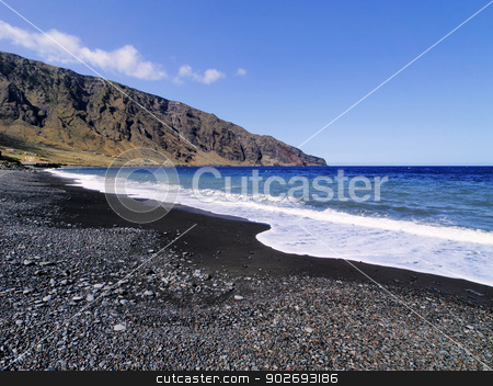 To use this stock image in your creative project, please select the size you need over to the right and click the "Add to Cart" button.
Your downloaded image will come with the Cutcaster watermark removed so don’t worry about the watermark you see on this page. Playas, Hierro Island stock photo, Las Playas Cliffs and Beach on Hierro, Canary Islands, Spain by Karol Kozlowski