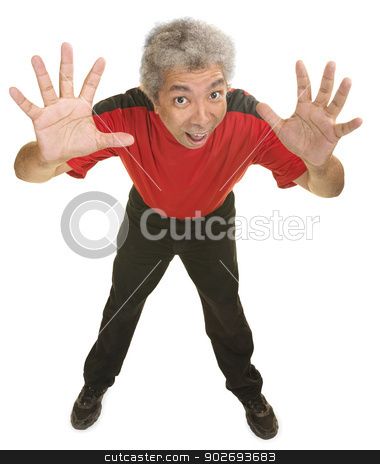 To use this stock image in your creative project, please select the size you need over to the right and click the "Add to Cart" button.
Your downloaded image will come with the Cutcaster watermark removed so don’t worry about the watermark you see on this page. Happy Man with Hands Out stock photo, Happy man over white background with palms out by Scott Griessel