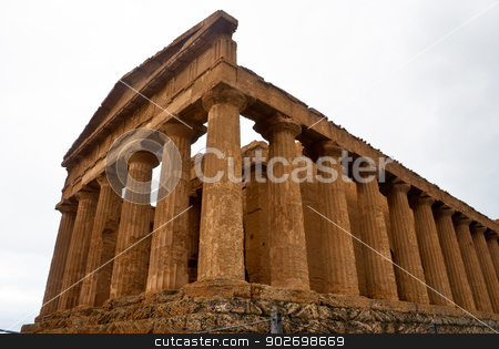 To use this stock image in your creative project, please select the size you need over to the right and click the "Add to Cart" button.
Your downloaded image will come with the Cutcaster watermark removed so don’t worry about the watermark you see on this page. The ruins of Temple of Concordia, Agrigento stock photo, The ruins of Temple of Concordia, Valey of temples, Agrigento, Sicily, Italy by Gandolfo Cannatella