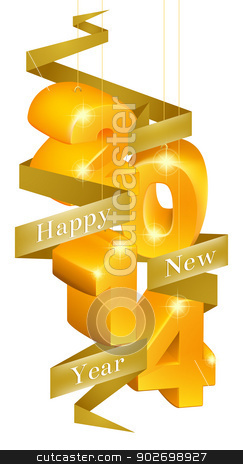 To use this stock image in your creative project, please select the size you need over to the right and click the "Add to Cart" button.
Your downloaded image will come with the Cutcaster watermark removed so don’t worry about the watermark you see on this page. Happy New Year 2014 Ornaments stock vector clipart, Orange and gold happy new year 2014 ornaments with a ribbon reading happy new year by Christos Georghiou