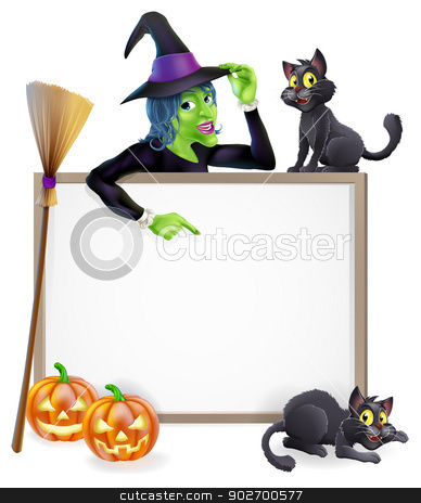 To use this stock image in your creative project, please select the size you need over to the right and click the "Add to Cart" button.
Your downloaded image will come with the Cutcaster watermark removed so don’t worry about the watermark you see on this page. Witch Halloween Sign stock vector clipart, Halloween sign or banner with orange Halloween pumpkins and black witch's cats, witch's broom stick and cartoon witch character
by Christos Georghiou