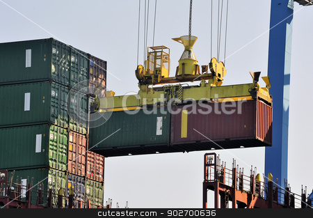 To use this stock image in your creative project, please select the size you need over to the right and click the "Add to Cart" button.
Your downloaded image will come with the Cutcaster watermark removed so don’t worry about the watermark you see on this page. Storage of a container on the cargo liner stock photo, Storage of a container on the cargo liner by Paire