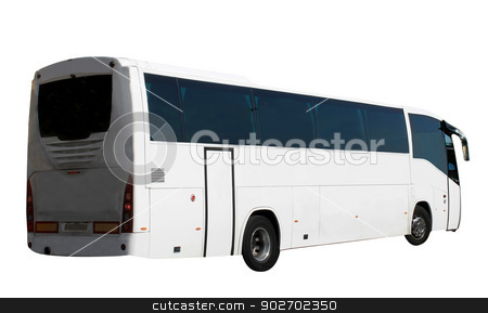 To use this stock image in your creative project, please select the size you need over to the right and click the "Add to Cart" button.
Your downloaded image will come with the Cutcaster watermark removed so don’t worry about the watermark you see on this page. Isolated tourist coach stock photo, Tourist bus or coach isolated on a white background. by Martin Crowdy