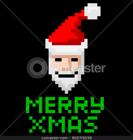 To use this stock image in your creative project, please select the size you need over to the right and click the "Add to Cart" button.
Your downloaded image will come with the Cutcaster watermark removed so don’t worry about the watermark you see on this page. Retro arcade pixel art Santa stock vector clipart, Retro arcade video game style pixel art Christmas Santa with Merry Xmas message by Christos Georghiou