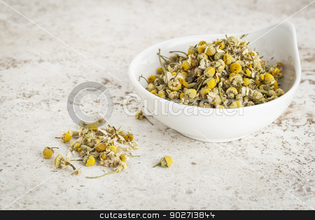 To use this stock image in your creative project, please select the size you need over to the right and click the "Add to Cart" button.
Your downloaded image will come with the Cutcaster watermark removed so don’t worry about the watermark you see on this page. dried chamomile flowers stock photo, small ceramic bowl of dried chamomile flowers against a ceramic tile background by Marek Uliasz
