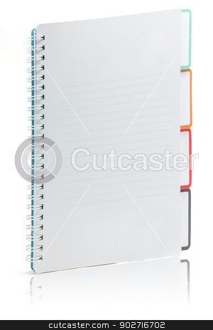 To use this stock image in your creative project, please select the size you need over to the right and click the "Add to Cart" button.
Your downloaded image will come with the Cutcaster watermark removed so don’t worry about the watermark you see on this page. Ring binding book with document stock photo, Ring binding book document index isolated on white with its reflection by Vichaya Kiatying-Angsulee