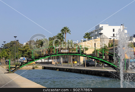 To use this stock image in your creative project, please select the size you need over to the right and click the "Add to Cart" button.
Your downloaded image will come with the Cutcaster watermark removed so don’t worry about the watermark you see on this page. Canal in Alcudia old town stock photo, Scenic view of canal and water fountain in Alcudia old town, Majorca, Spain. by Martin Crowdy