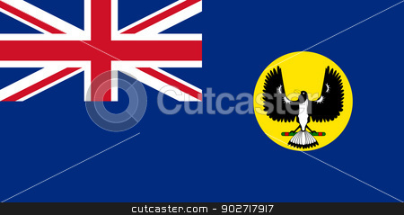To use this stock image in your creative project, please select the size you need over to the right and click the "Add to Cart" button.
Your downloaded image will come with the Cutcaster watermark removed so don’t worry about the watermark you see on this page. Southern Australia state flag stock photo, Flag of the state of Southern Australia. by Martin Crowdy