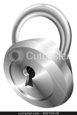 To use this stock image in your creative project, please select the size you need over to the right and click the "Add to Cart" button.
Your downloaded image will come with the Cutcaster watermark removed so don’t worry about the watermark you see on this page. Illustration of shiny metal steel padlock icon stock vector clipart, Illustration of shiny metal steel padlock icon by Christos Georghiou