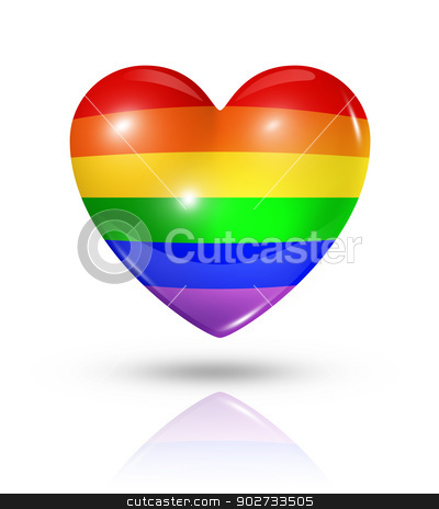 To use this stock image in your creative project, please select the size you need over to the right and click the "Add to Cart" button.
Your downloaded image will come with the Cutcaster watermark removed so don’t worry about the watermark you see on this page. Gay pride love symbol, heart flag icon stock photo, Gay pride love symbol. 3D rainbow heart flag icon isolated on white with clipping path by Laurent Davoust