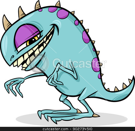 To use this stock image in your creative project, please select the size you need over to the right and click the "Add to Cart" button.
Your downloaded image will come with the Cutcaster watermark removed so don’t worry about the watermark you see on this page. cartoon funny monster illustration stock vector clipart, Cartoon Illustration of Funny Monster or Fright or Bogie by Igor Zakowski