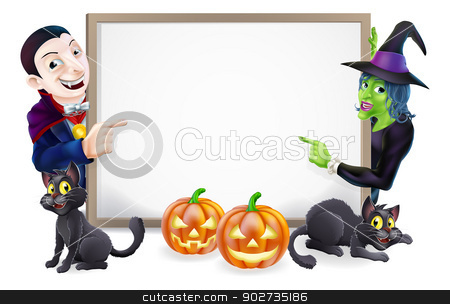 To use this stock image in your creative project, please select the size you need over to the right and click the "Add to Cart" button.
Your downloaded image will come with the Cutcaster watermark removed so don’t worry about the watermark you see on this page. Halloween Dracula and Witch Sign stock vector clipart, Halloween sign or banner with orange Halloween pumpkins and black witch's cats, witch's broom stick and cartoon Dracula and witch characters
by Christos Georghiou