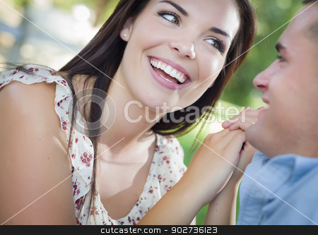 To use this stock image in your creative project, please select the size you need over to the right and click the "Add to Cart" button.
Your downloaded image will come with the Cutcaster watermark removed so don’t worry about the watermark you see on this page. Mixed Race Romantic Couple Portrait in the Park stock photo, Happy Mixed Race Romantic Couple Portrait in the Park. by Andy Dean