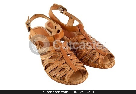 To use this stock image in your creative project, please select the size you need over to the right and click the "Add to Cart" button.
Your downloaded image will come with the Cutcaster watermark removed so don’t worry about the watermark you see on this page. Sandals Isolated stock photo, A pair of women's sandals, isolated on a white background. by benjaminlion