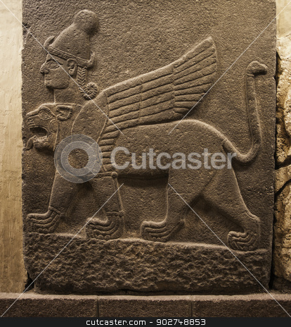 To use this stock image in your creative project, please select the size you need over to the right and click the "Add to Cart" button.
Your downloaded image will come with the Cutcaster watermark removed so don’t worry about the watermark you see on this page. Hittite Chimera stock photo, Chimera Relief by Scott Griessel