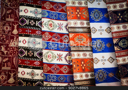 To use this stock image in your creative project, please select the size you need over to the right and click the "Add to Cart" button.
Your downloaded image will come with the Cutcaster watermark removed so don’t worry about the watermark you see on this page. Rug fabric from Turkey stock photo, Rug fabric from Turkey in Bazaar by Scott Griessel