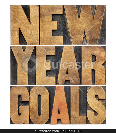 To use this stock image in your creative project, please select the size you need over to the right and click the "Add to Cart" button.
Your downloaded image will come with the Cutcaster watermark removed so don’t worry about the watermark you see on this page. New Year goals stock photo, New Year goals - resolution concept - isolated text in letterpress wood type by Marek Uliasz