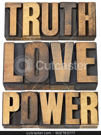 To use this stock image in your creative project, please select the size you need over to the right and click the "Add to Cart" button.
Your downloaded image will come with the Cutcaster watermark removed so don’t worry about the watermark you see on this page. truth, love and power stock photo, truth, love and power - core principles concept - a collage of isolated words in vintage letterpress wood type by Marek Uliasz