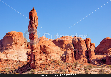 To use this stock image in your creative project, please select the size you need over to the right and click the "Add to Cart" button.
Your downloaded image will come with the Cutcaster watermark removed so don’t worry about the watermark you see on this page. Rock Pillar Sandstone Hoodoo Arches National Park Moab Utah stock photo, Classic Rock Pillar Sandstone Hoodoo Arches National Park Moab Utah USA Southwest. by William Perry