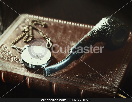 To use this stock image in your creative project, please select the size you need over to the right and click the "Add to Cart" button.
Your downloaded image will come with the Cutcaster watermark removed so don’t worry about the watermark you see on this page. Abstract retro still life with old leather covered book and watc stock photo, Abstract retro still life with old leather covered book and watch by tolokonov