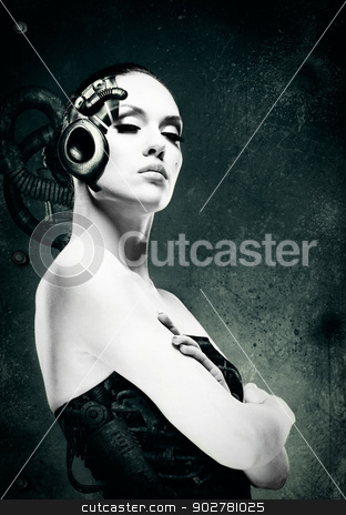 To use this stock image in your creative project, please select the size you need over to the right and click the "Add to Cart" button.
Your downloaded image will come with the Cutcaster watermark removed so don’t worry about the watermark you see on this page. Mechanical woman. Abstract female portrait stock photo, Mechanical woman. Abstract female portrait by tolokonov