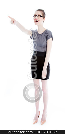 To use this stock image in your creative project, please select the size you need over to the right and click the "Add to Cart" button.
Your downloaded image will come with the Cutcaster watermark removed so don’t worry about the watermark you see on this page. Attractive caucasian girl in her 30 shot in studio stock photo, Attractive caucasian business woman in her 30 isolated on a white background by Bruno Monteny