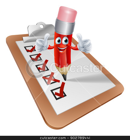 To use this stock image in your creative project, please select the size you need over to the right and click the "Add to Cart" button.
Your downloaded image will come with the Cutcaster watermark removed so don’t worry about the watermark you see on this page. Cartoon Pencil Man and Survey Clipboard stock vector clipart, An illustration of a cartoon pencil character writing on a survey clipboard by Christos Georghiou