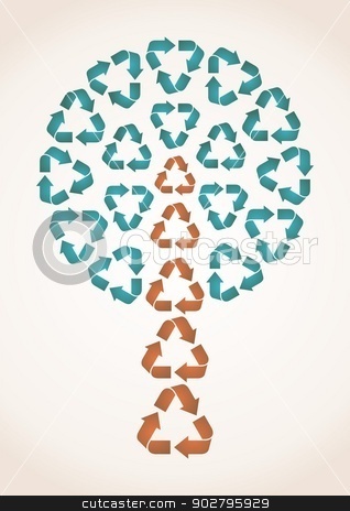 To use this stock image in your creative project, please select the size you need over to the right and click the "Add to Cart" button.
Your downloaded image will come with the Cutcaster watermark removed so don’t worry about the watermark you see on this page. Abstract tree stock vector clipart, abstract tree made of recycle symbols - blue and brown by blumer