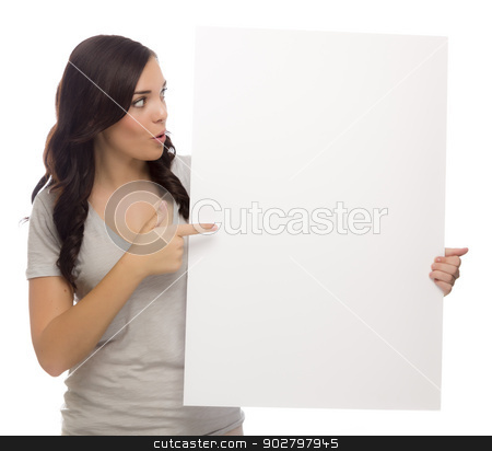 To use this stock image in your creative project, please select the size you need over to the right and click the "Add to Cart" button.
Your downloaded image will come with the Cutcaster watermark removed so don’t worry about the watermark you see on this page. Beautiful Mixed Race Female Holding Blank Sign on White stock photo, Beautiful Mixed Race Female Holding and Pointing Blank Sign Isolated on a White Background.
by Andy Dean