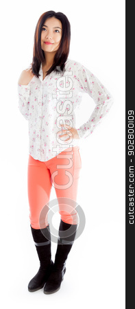 To use this stock image in your creative project, please select the size you need over to the right and click the "Add to Cart" button.
Your downloaded image will come with the Cutcaster watermark removed so don’t worry about the watermark you see on this page. Attractive asian girl 20 years old shot in studio stock photo, Attractive asian girl in her twenties isolated on a plein background shot in a studio by Bruno Monteny