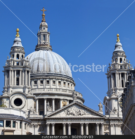 To use this stock image in your creative project, please select the size you need over to the right and click the "Add to Cart" button.
Your downloaded image will come with the Cutcaster watermark removed so don’t worry about the watermark you see on this page. St. Pauls Cathedral in London stock photo, St. Pauls Cathedral in London, England. by Chris Dorney