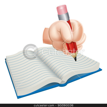 To use this stock image in your creative project, please select the size you need over to the right and click the "Add to Cart" button.
Your downloaded image will come with the Cutcaster watermark removed so don’t worry about the watermark you see on this page. Cartoon Hand Writing in Book stock vector clipart, An illustration of a cartoon hand writing in a book by Christos Georghiou
